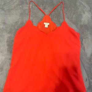 j crew scalloped top